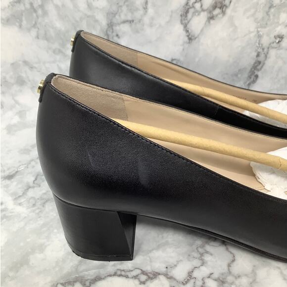 Cole Haan Women's 7B Black Leather The Go-To Block Heel Pump 45mm Slip On S1-15 - Picture 8 of 11